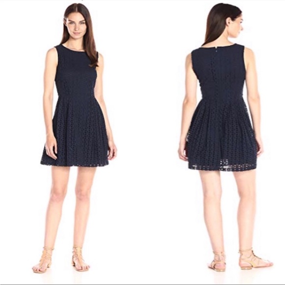 CeCe Cynthia Steffe Claiborne Eyelet A Line Dress - Picture 4 of 9